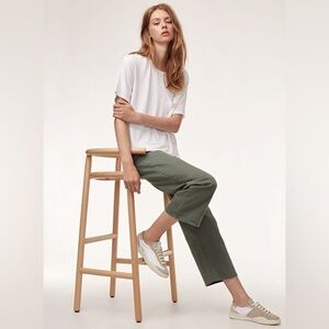 ARITZIA Wilfred Free Olive Green Ashika Utility Wide legs Pants size 00